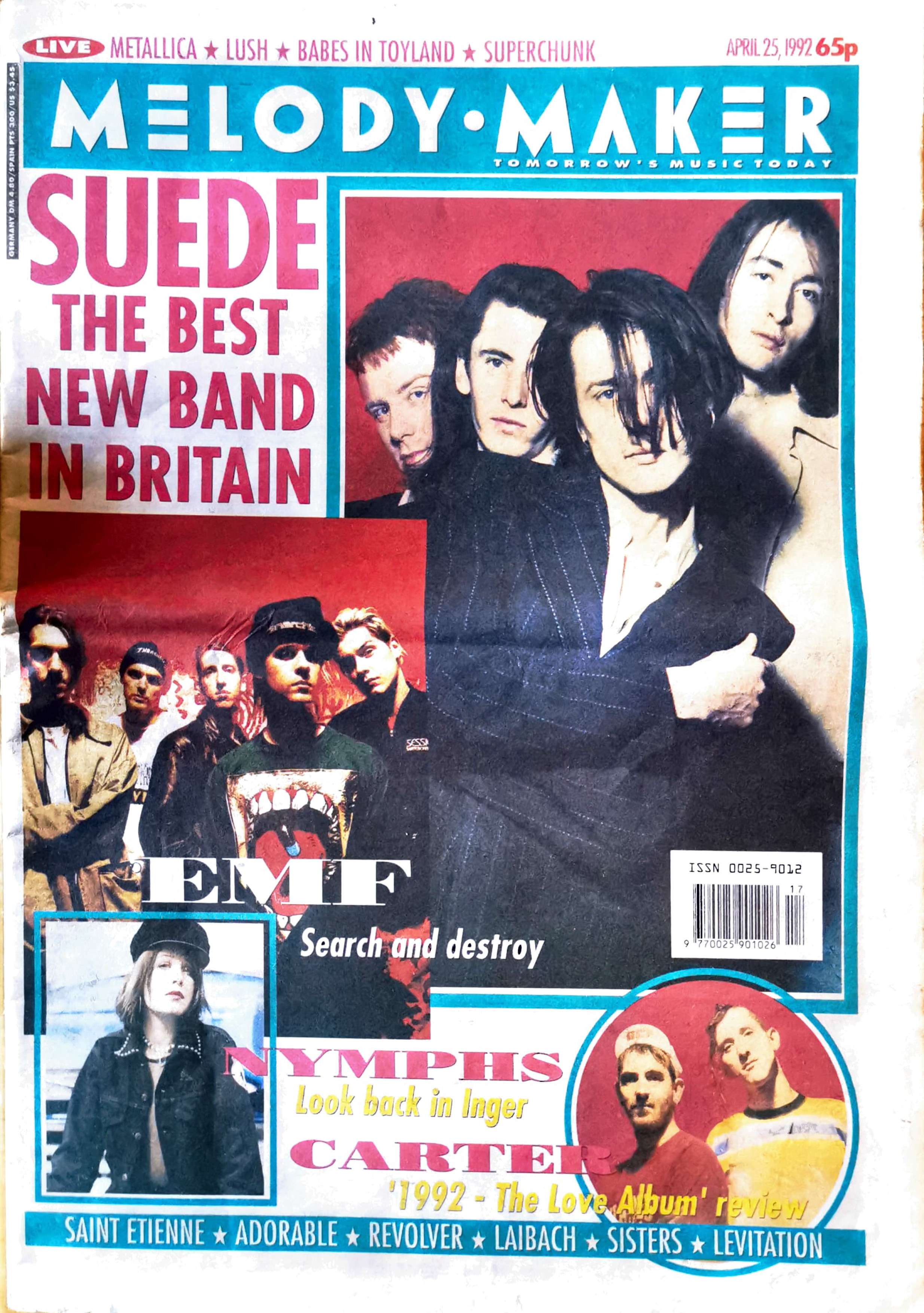週刊誌 1992 UK Melody Maker with  Cobain 1992 UK Melody Maker with Kurt Cobain